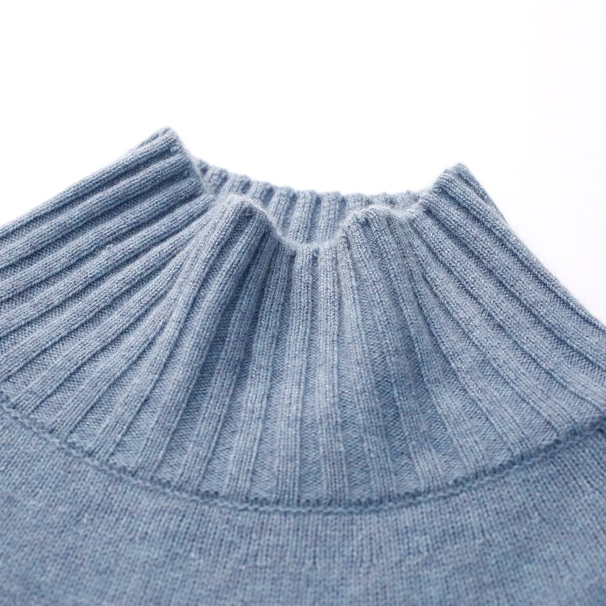 100% Cashmere Mock Neck Nordic Cable Knit Sweater