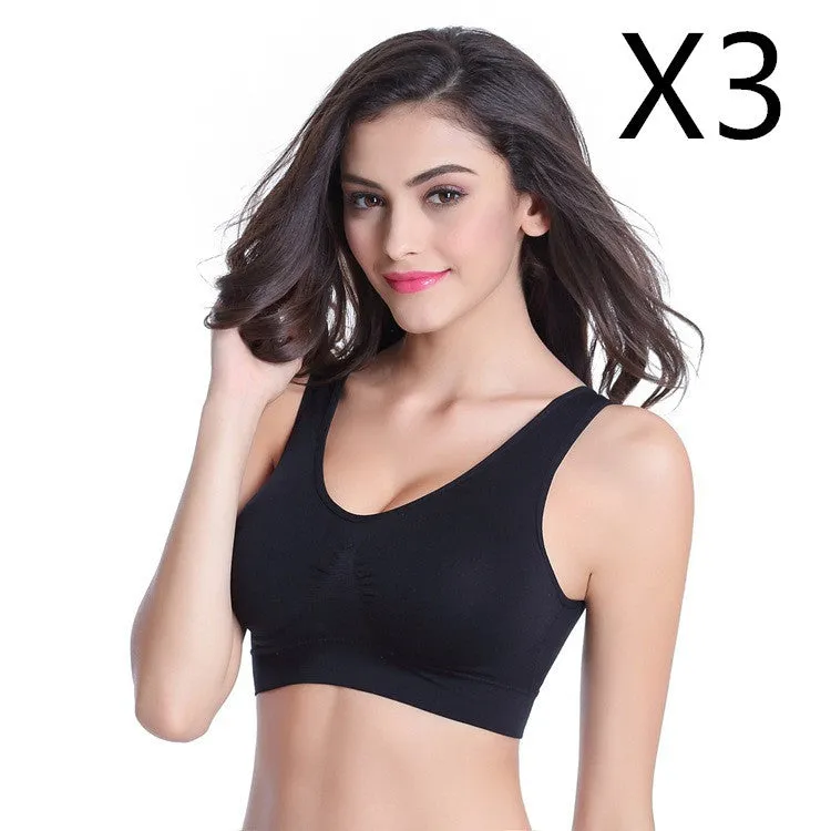 3pcs Set Seamless Push Up Bra