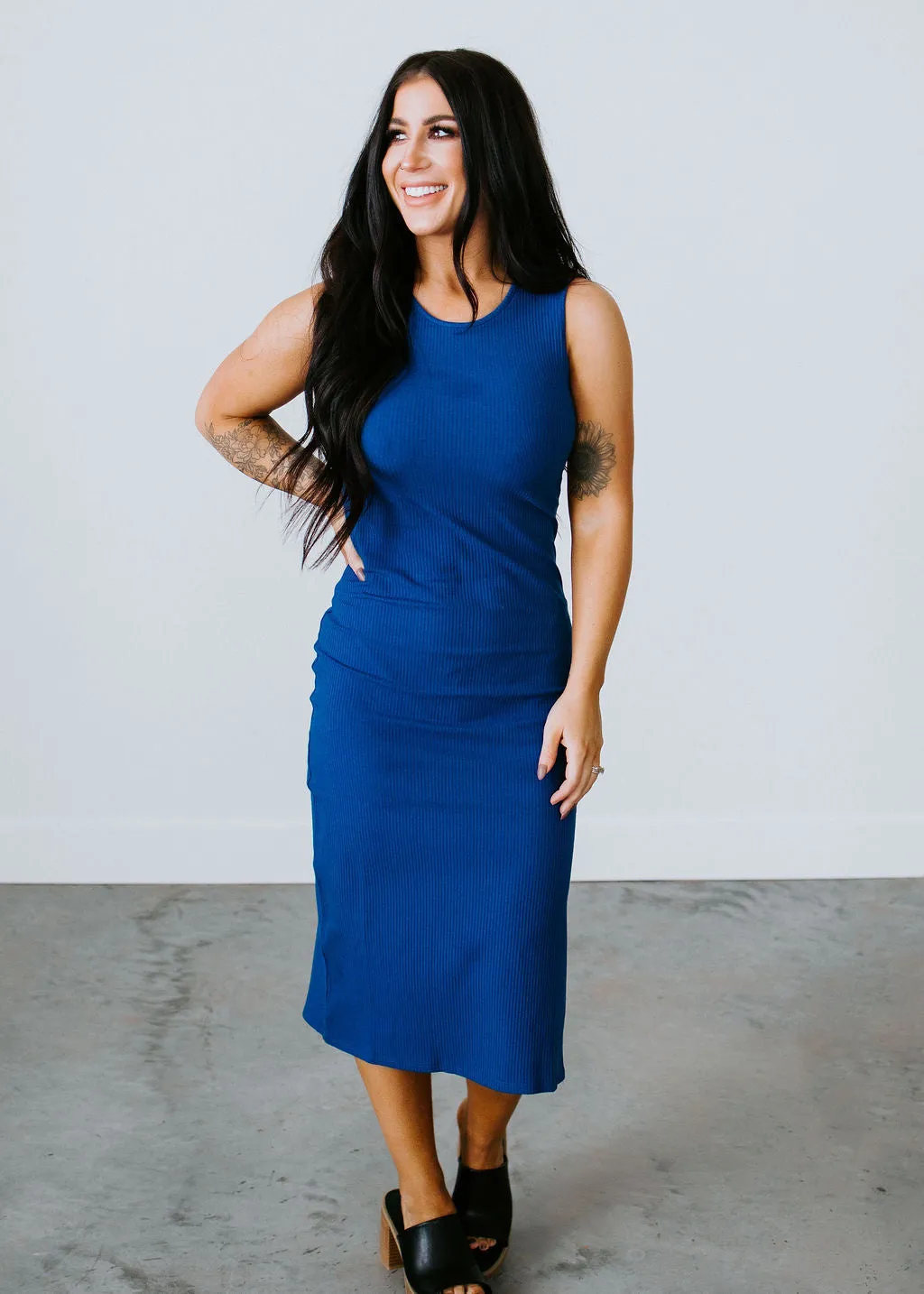 Alani Ribbed Midi Dress