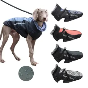 Anniepaw Waterproof Winter Dog Suit with Integrated Harness: Reflective, Windproof Coat for Large Dogs