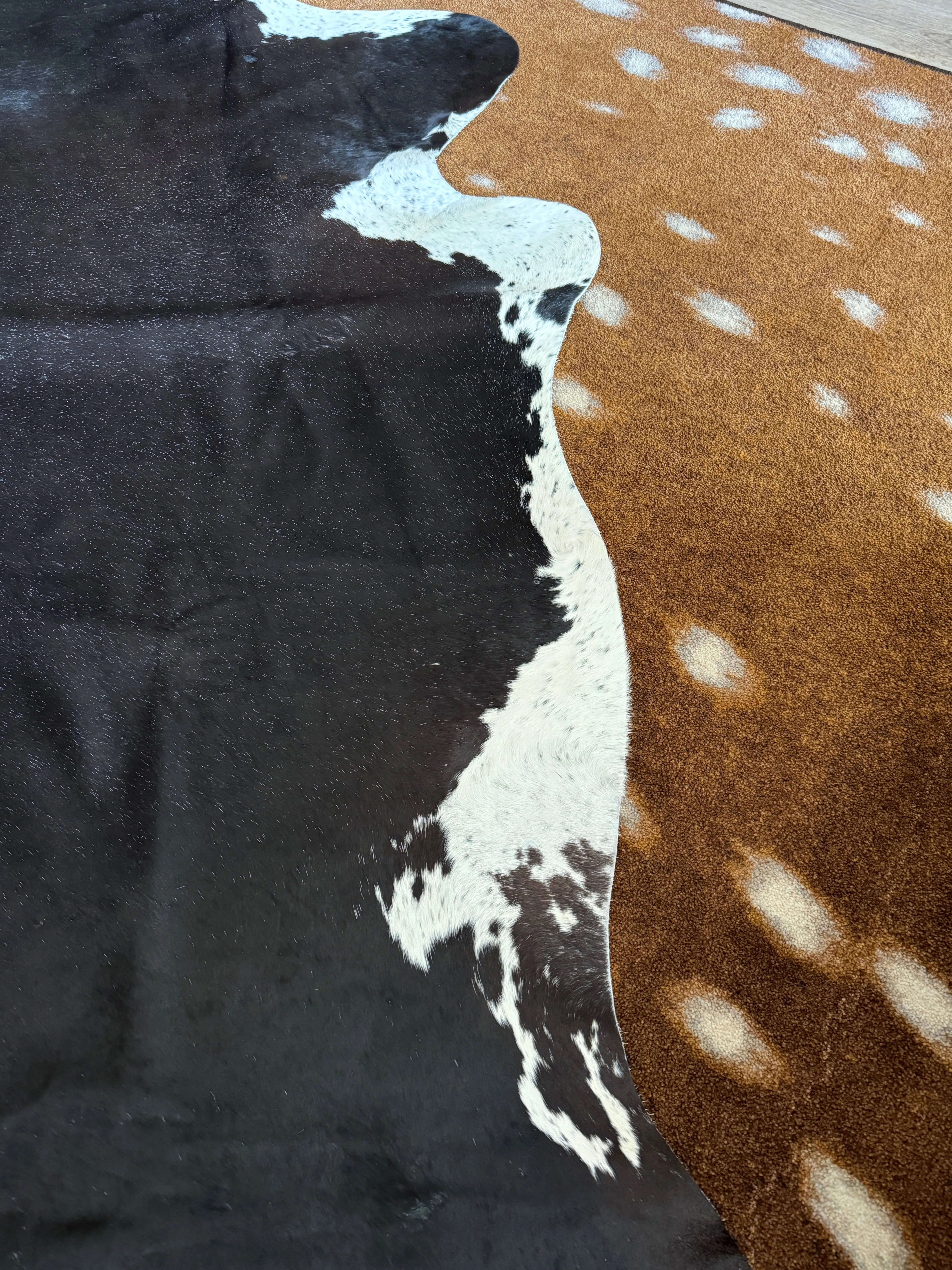 Black w/ White Brazilian Cowhide