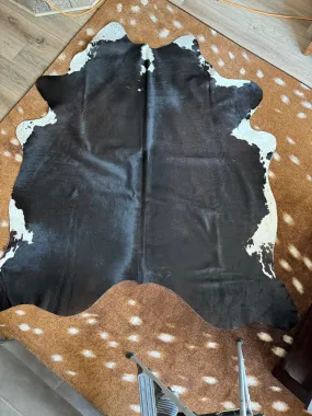 Black w/ White Brazilian Cowhide