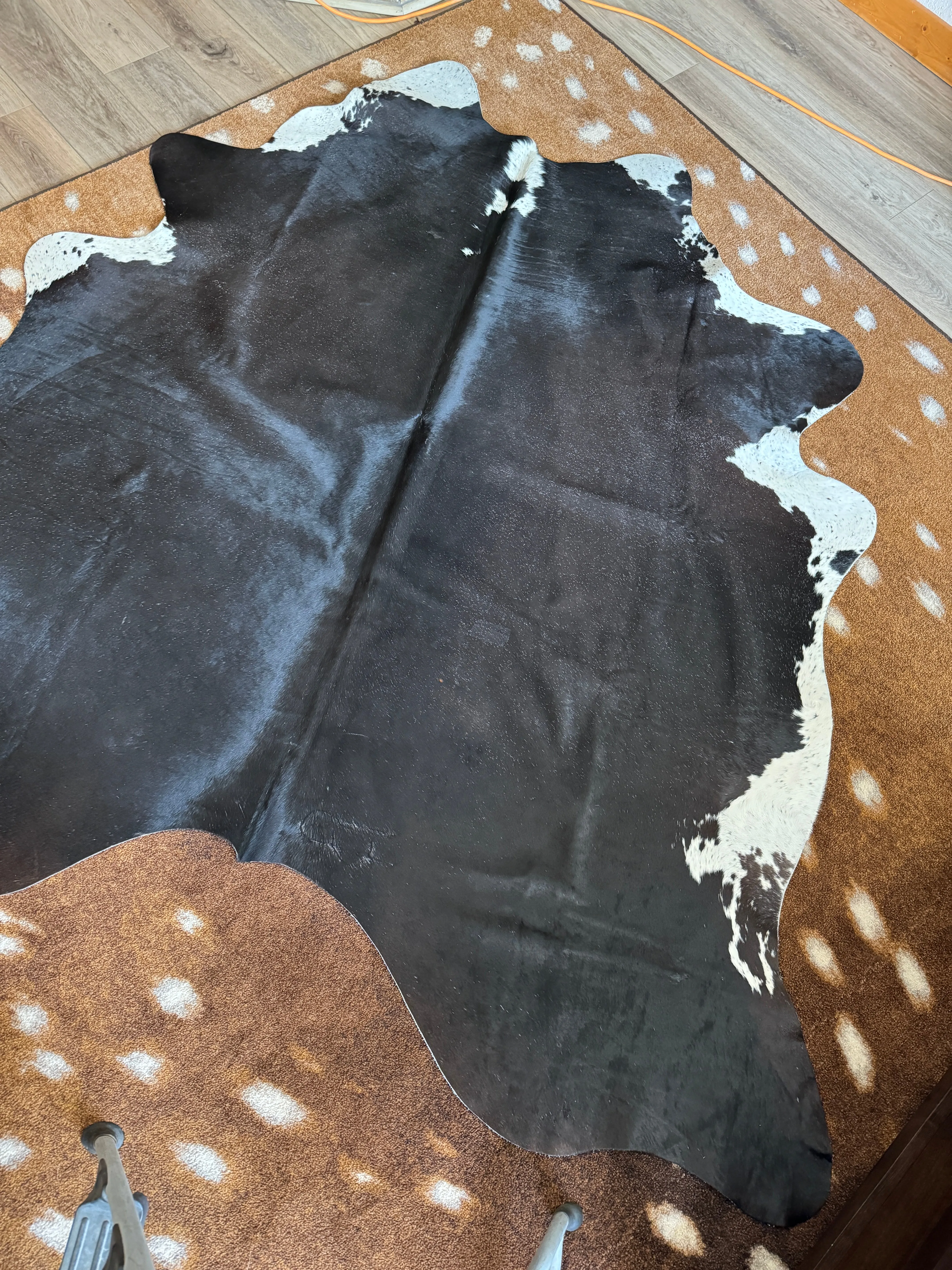 Black w/ White Brazilian Cowhide