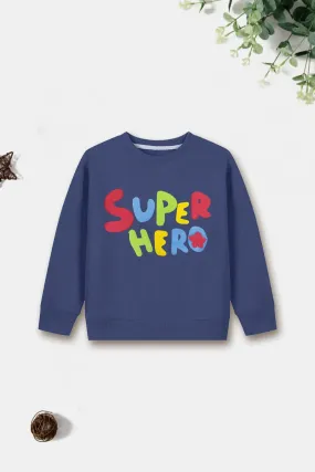 Boys Blue Super Hero Sweatshirt