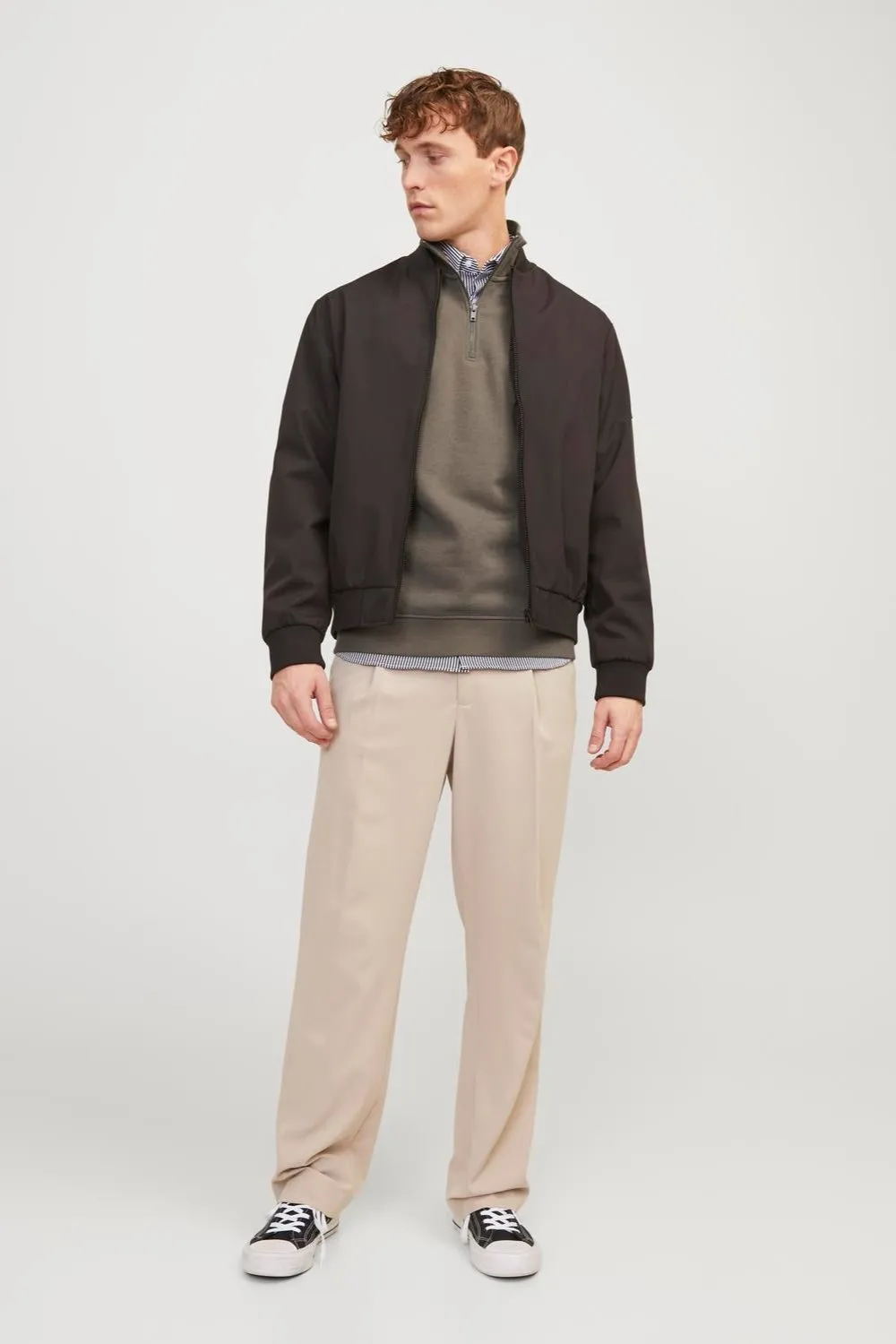 Bradley Sweat Half Zip - Bungee Cord