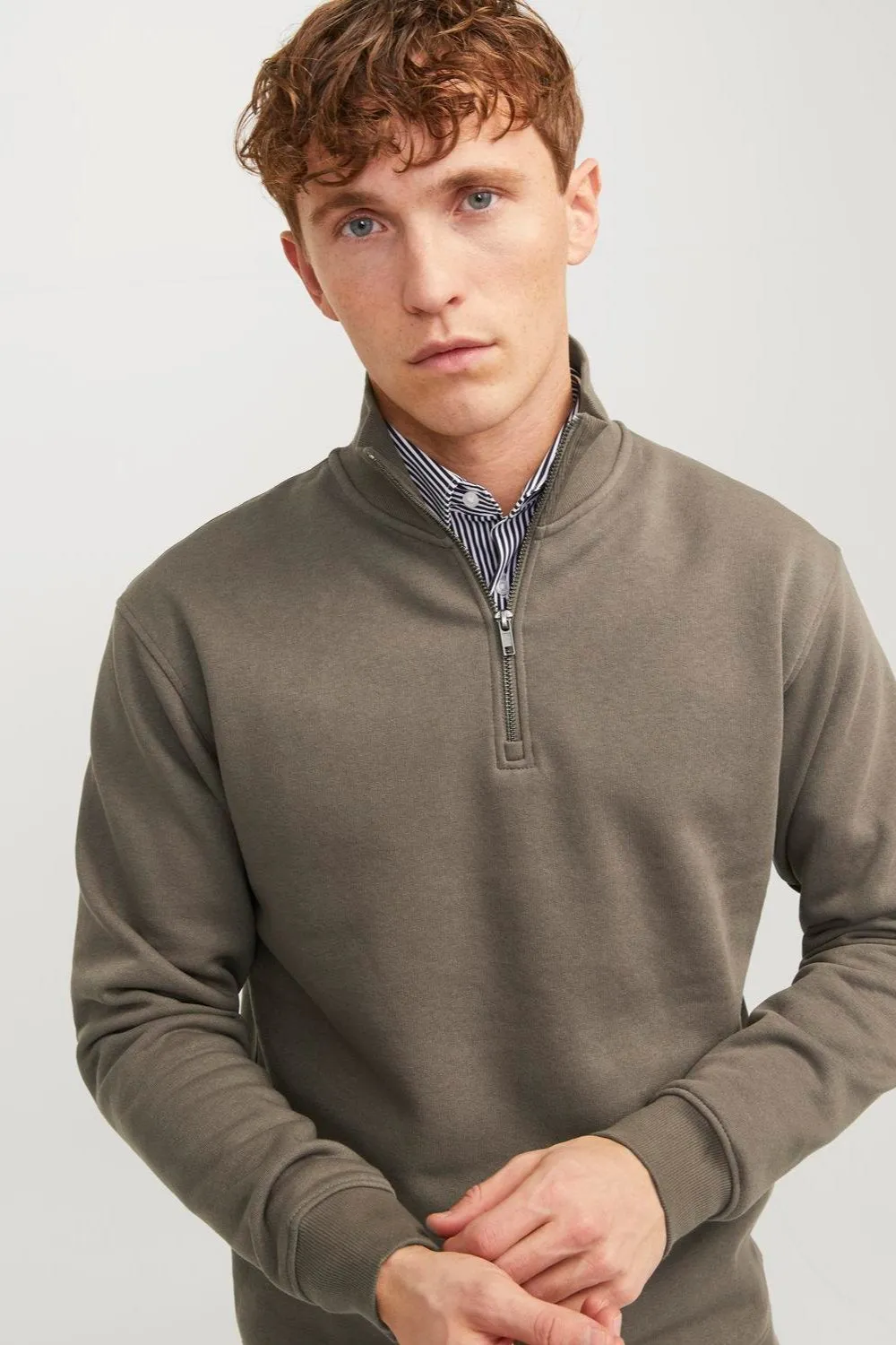 Bradley Sweat Half Zip - Bungee Cord