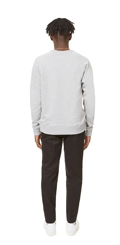 Crew Neck Sweater - Light Gray