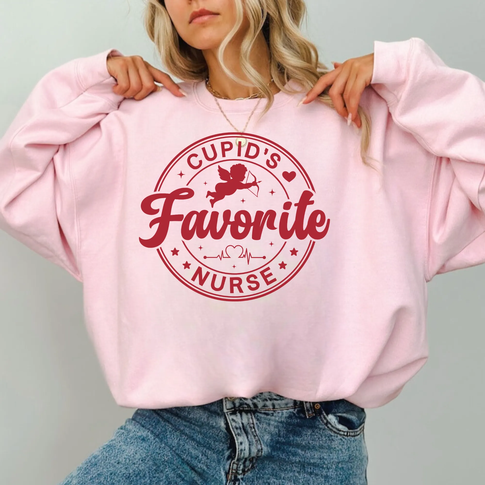 Cupid's Favorite Nurse Crewneck Sweatshirt