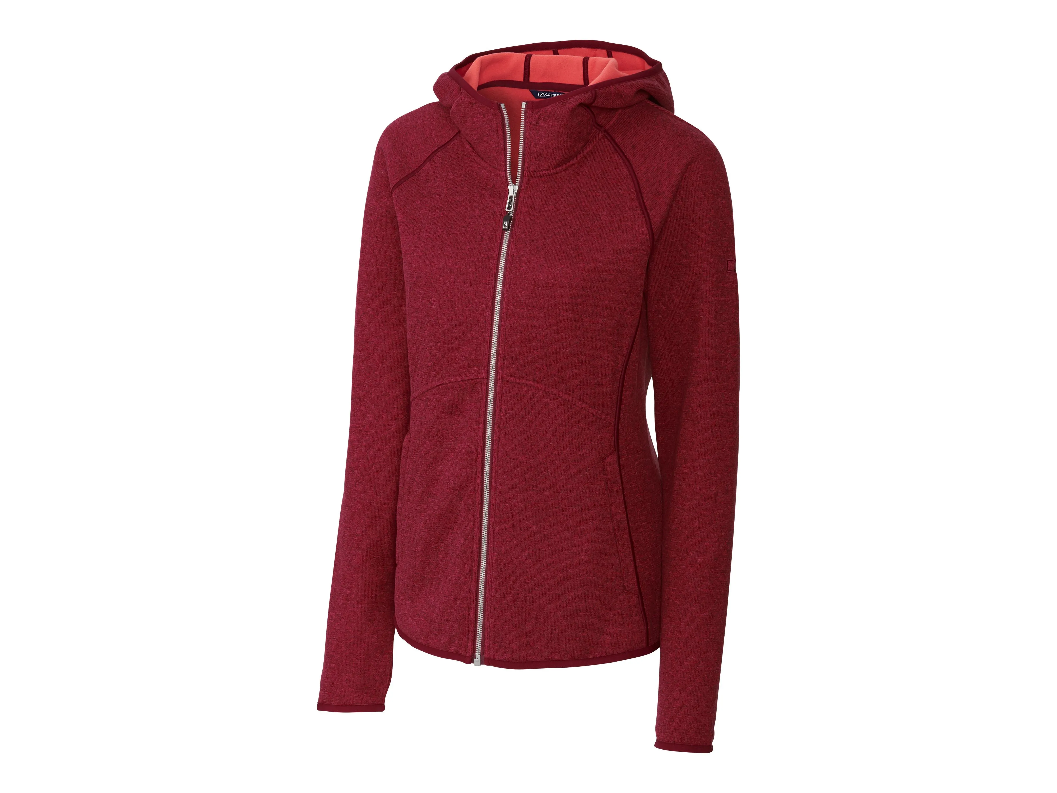 Cutter & Buck Mainsail Sweater-Knit Hoodie Womens Full Zip Jacket