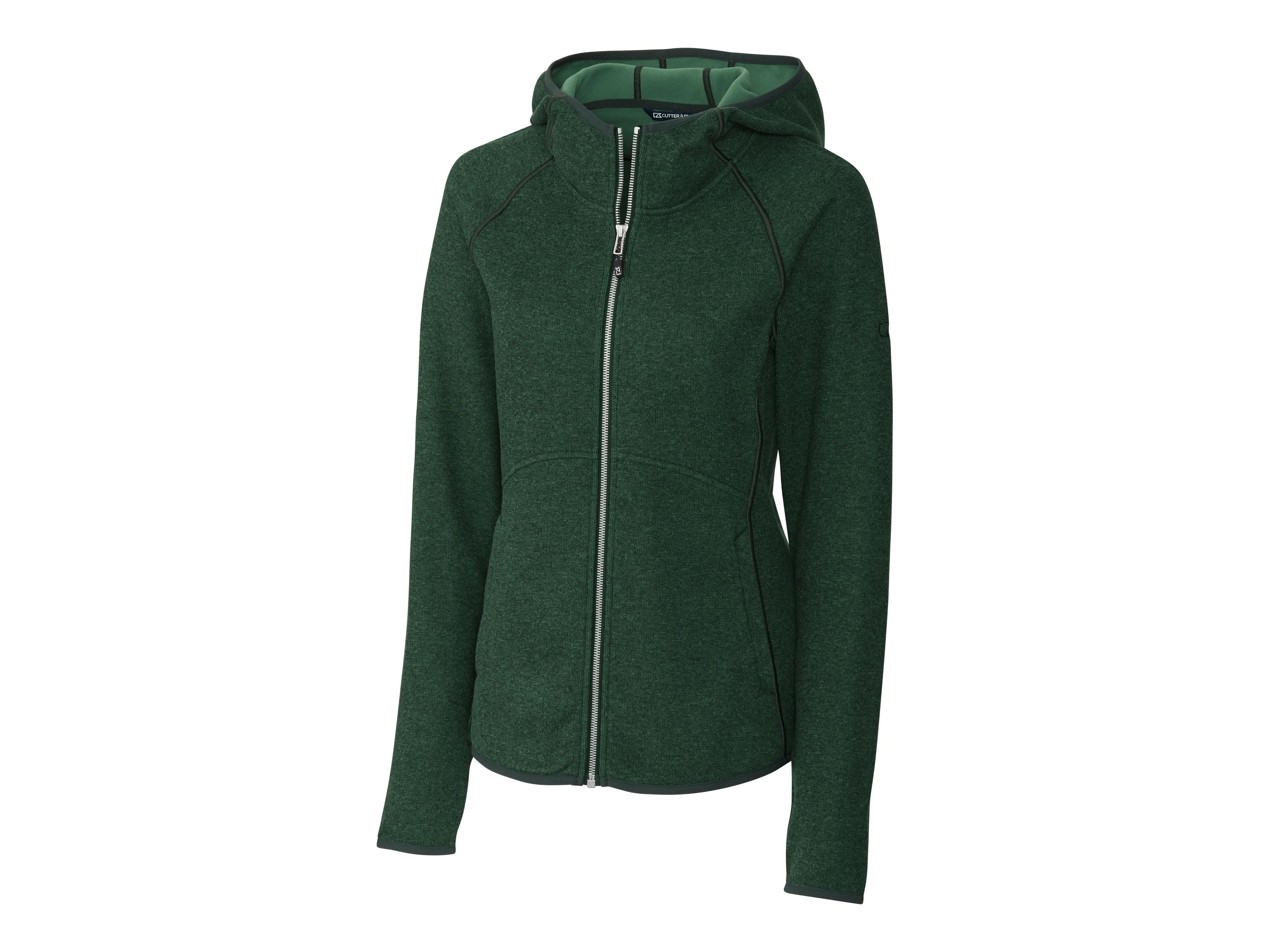 Cutter & Buck Mainsail Sweater-Knit Hoodie Womens Full Zip Jacket