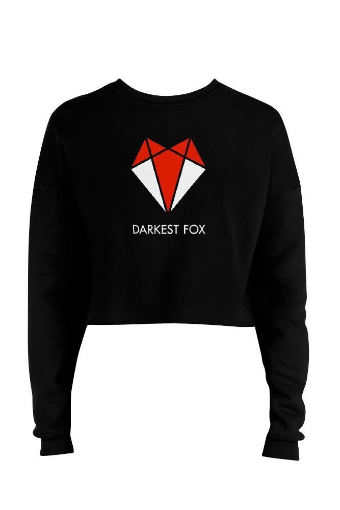 Darkest Fox Raw Edge Crop Sweatshirt