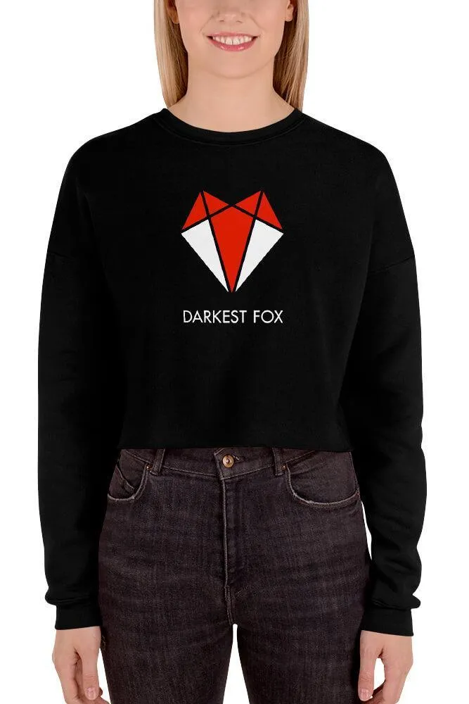 Darkest Fox Raw Edge Crop Sweatshirt