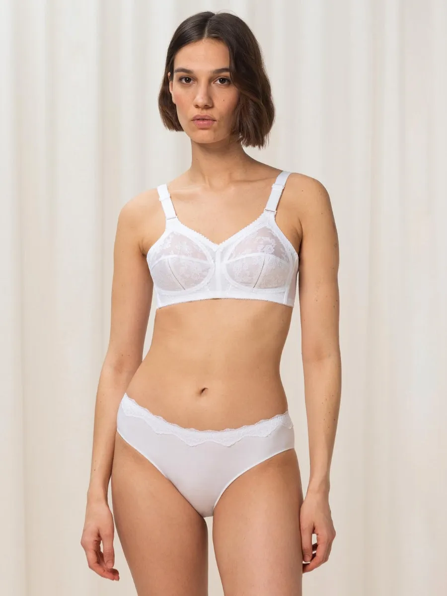 Doreen Classic Full Cup Bra - White