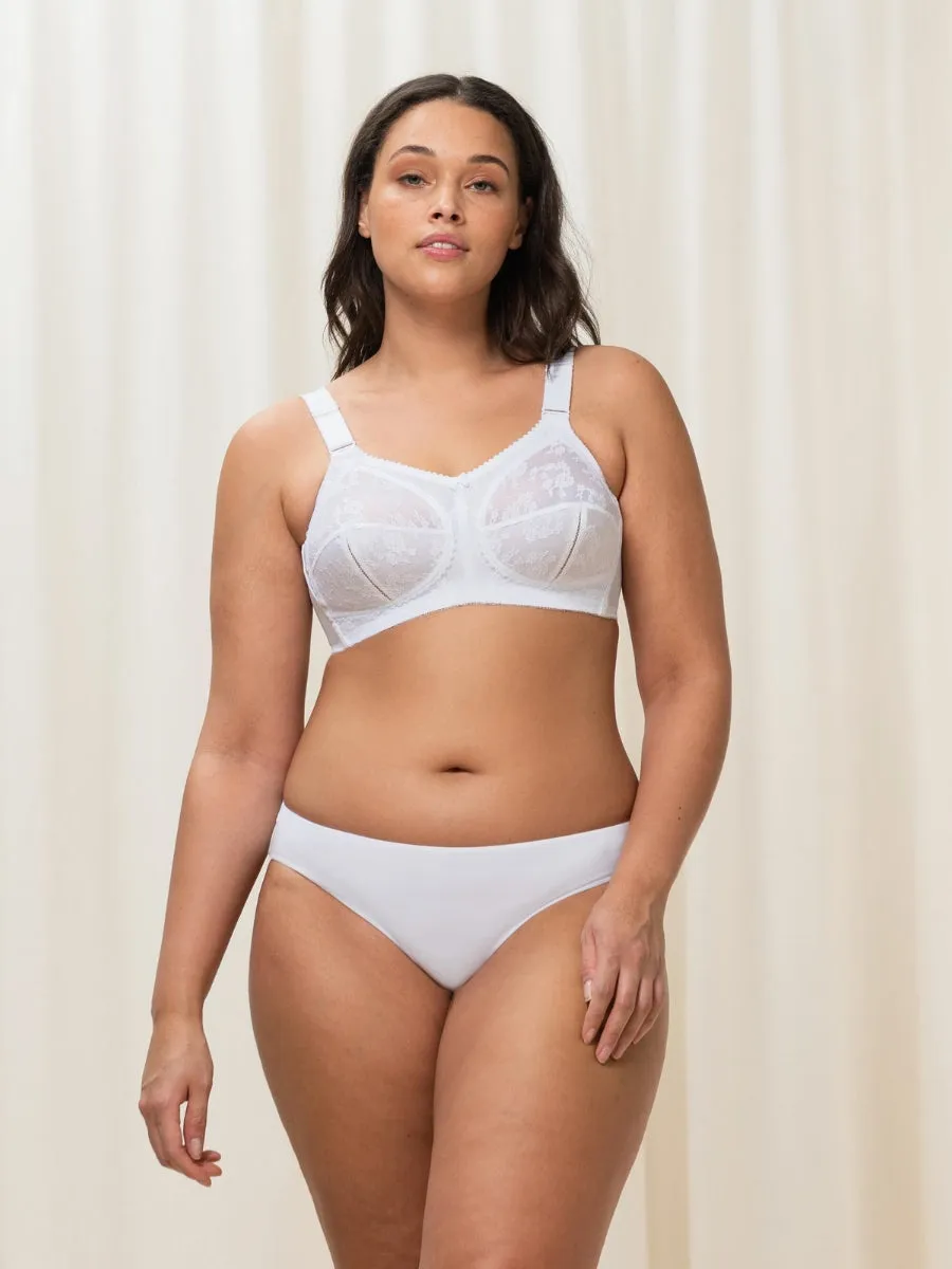 Doreen Classic Full Cup Bra - White