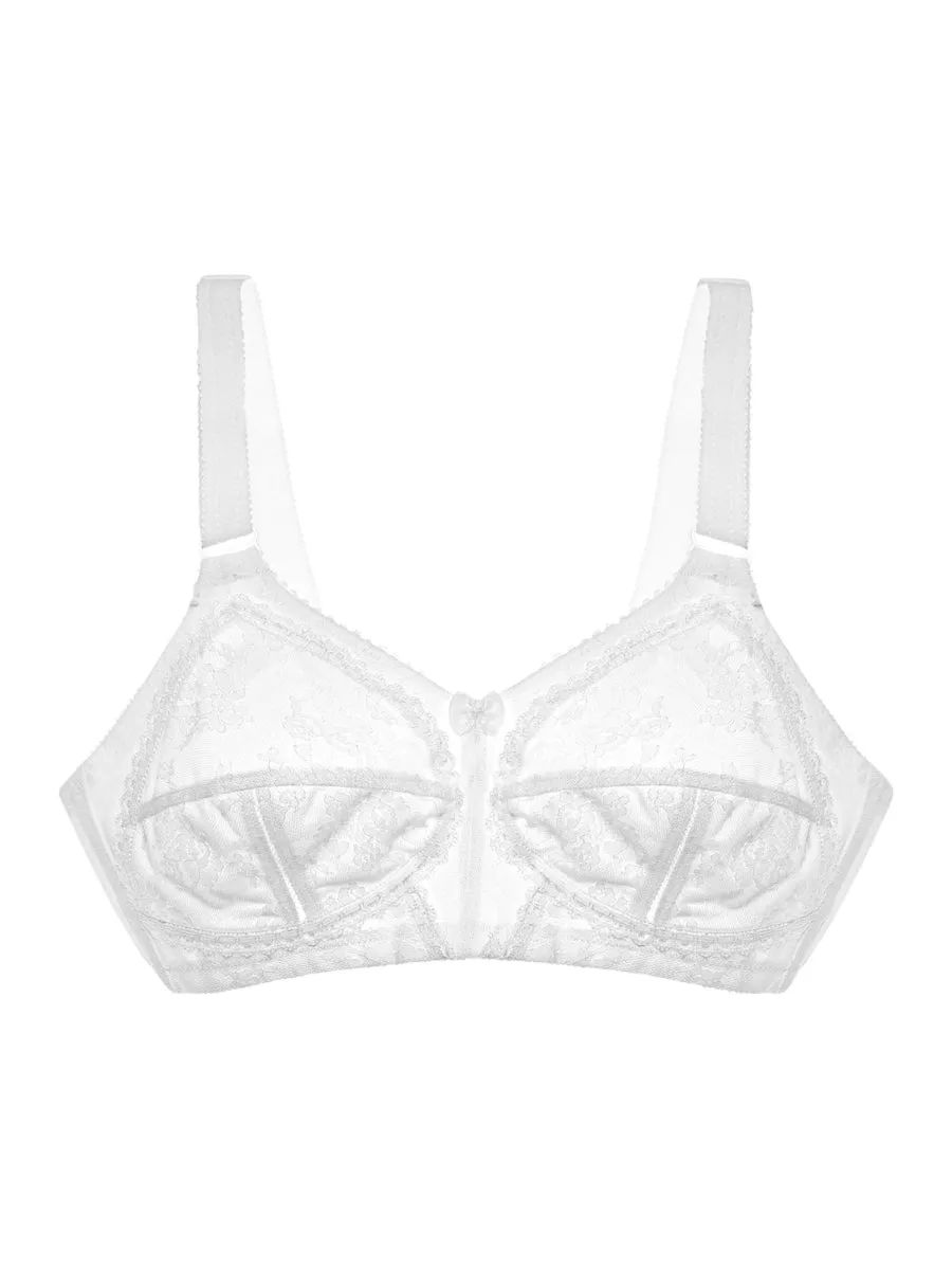 Doreen Classic Full Cup Bra - White