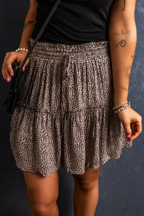 Drawstring Frilly Short Skirt