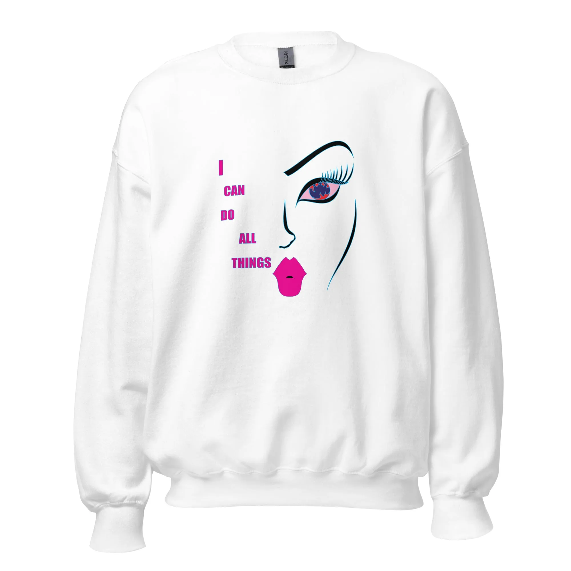 Empower Your Style with I Can Do All Things Graphic Art Sweatshirt | Apparelhue