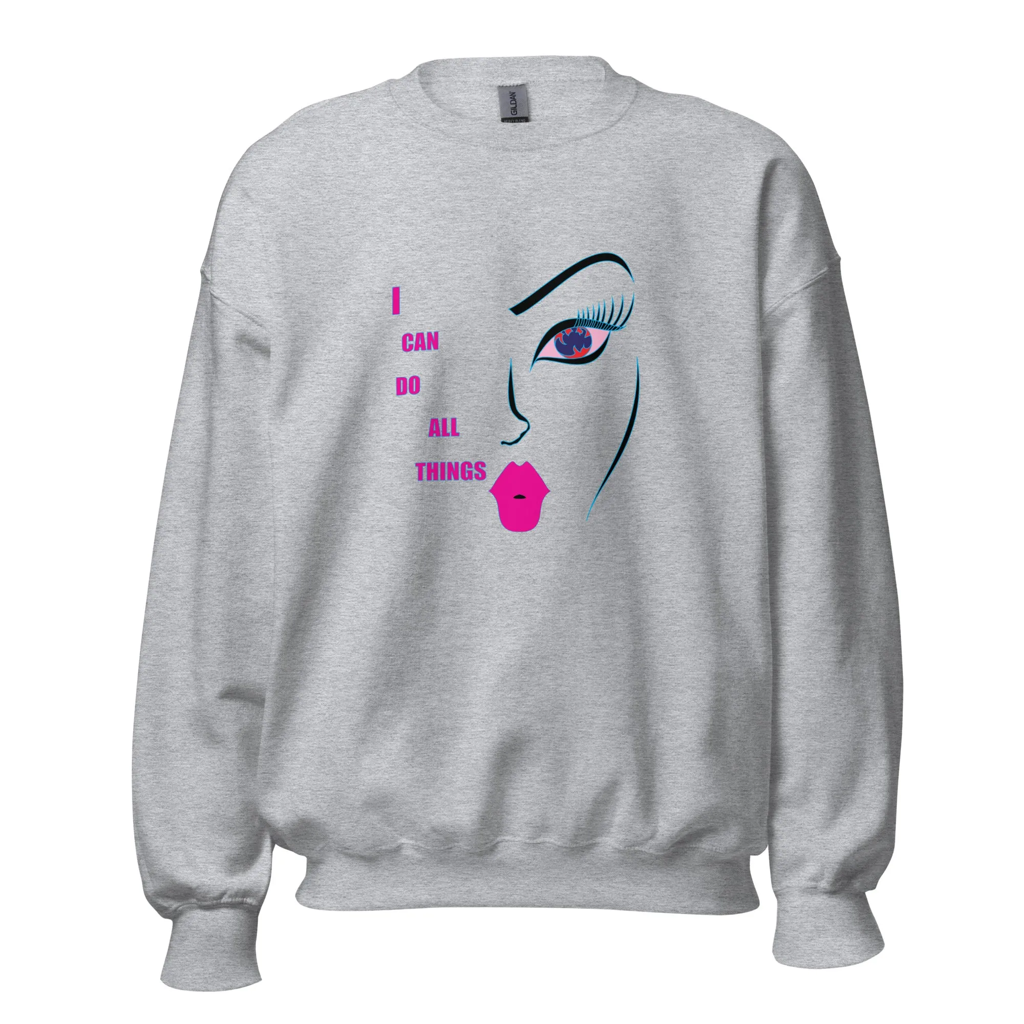 Empower Your Style with I Can Do All Things Graphic Art Sweatshirt | Apparelhue