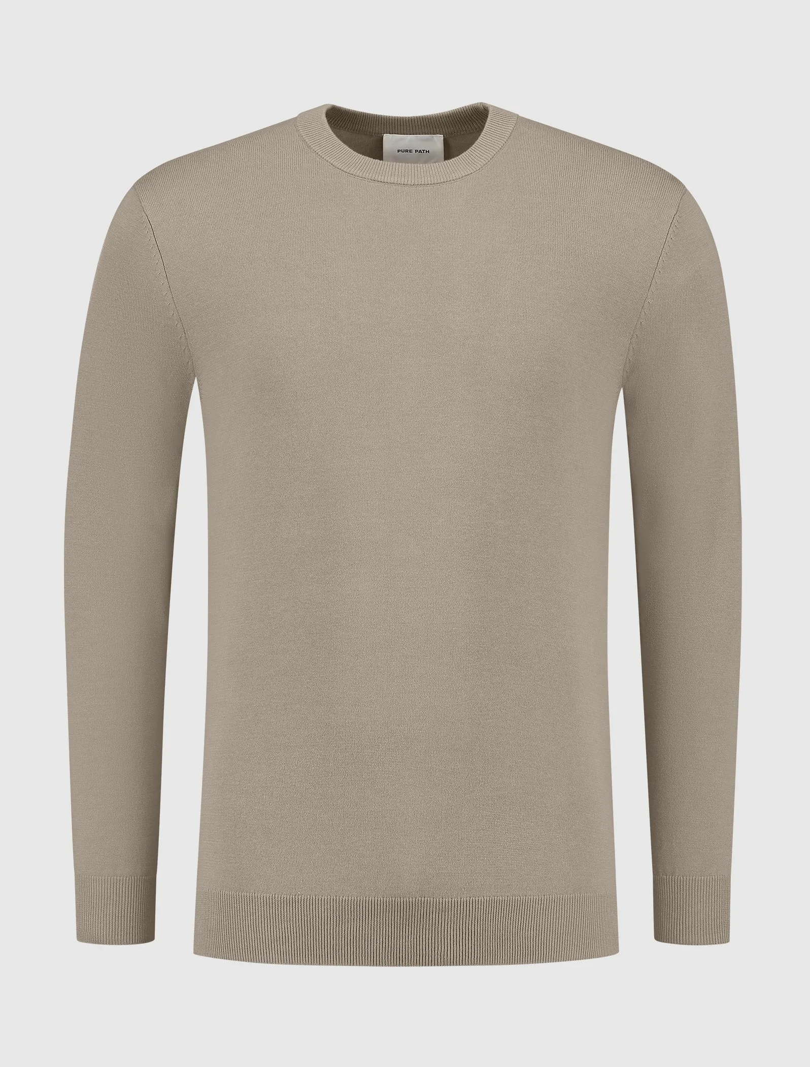 Essential Knitwear Crewneck Sweater | Taupe