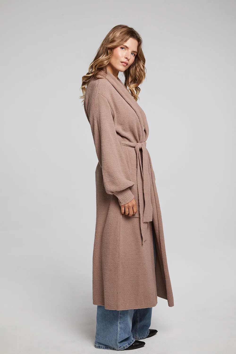 Evee Warm Taupe Maxi Cardigan