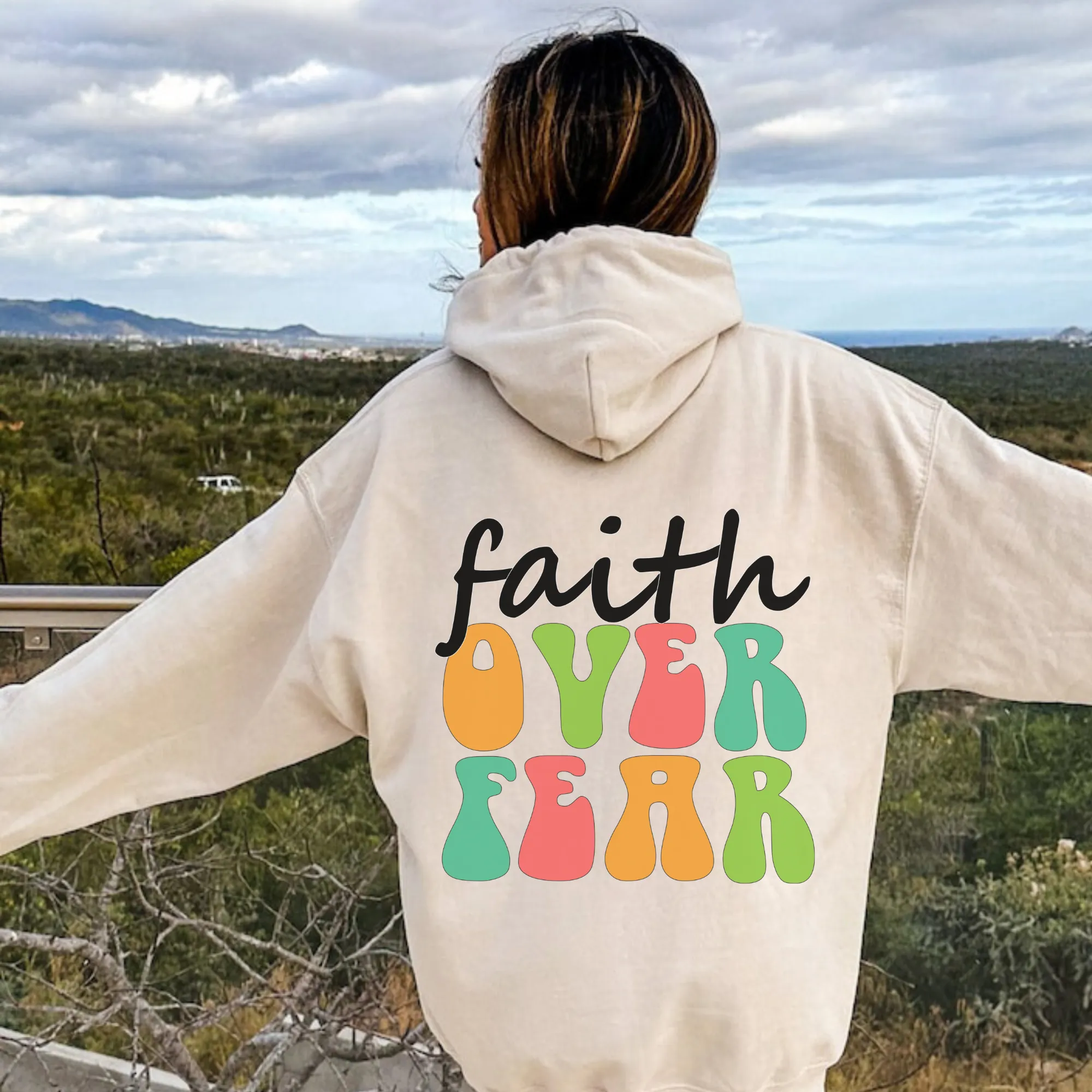 Faith Over Fear Christian Hoodie