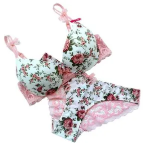 Floral Lace Lingerie Set