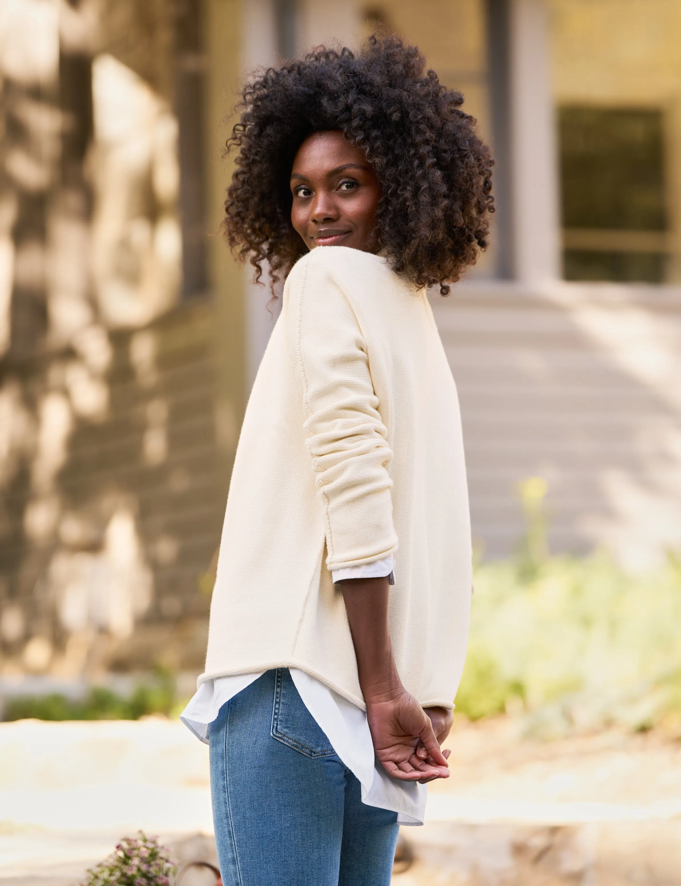 Frank & Eileen - Monterey Sweater in Cream