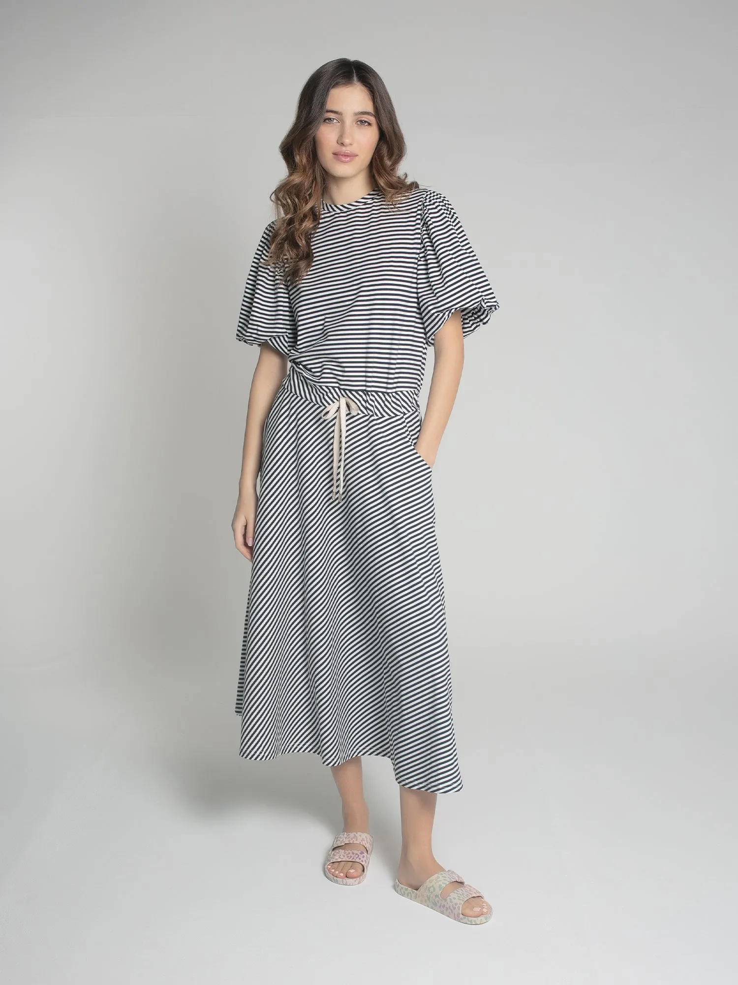 Frith Dress in Navy Mix