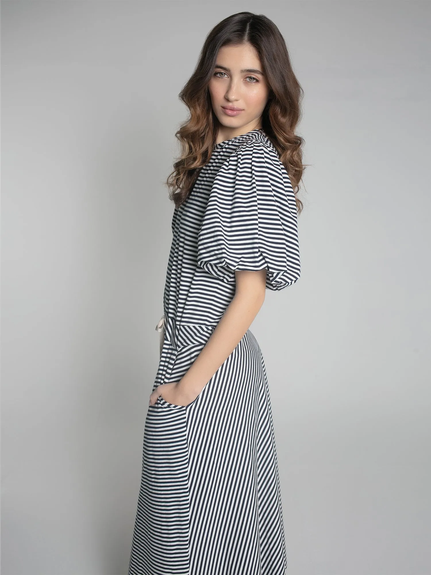 Frith Dress in Navy Mix