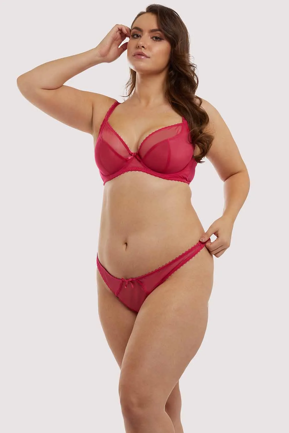 Grace Hot Pink Mesh Bra