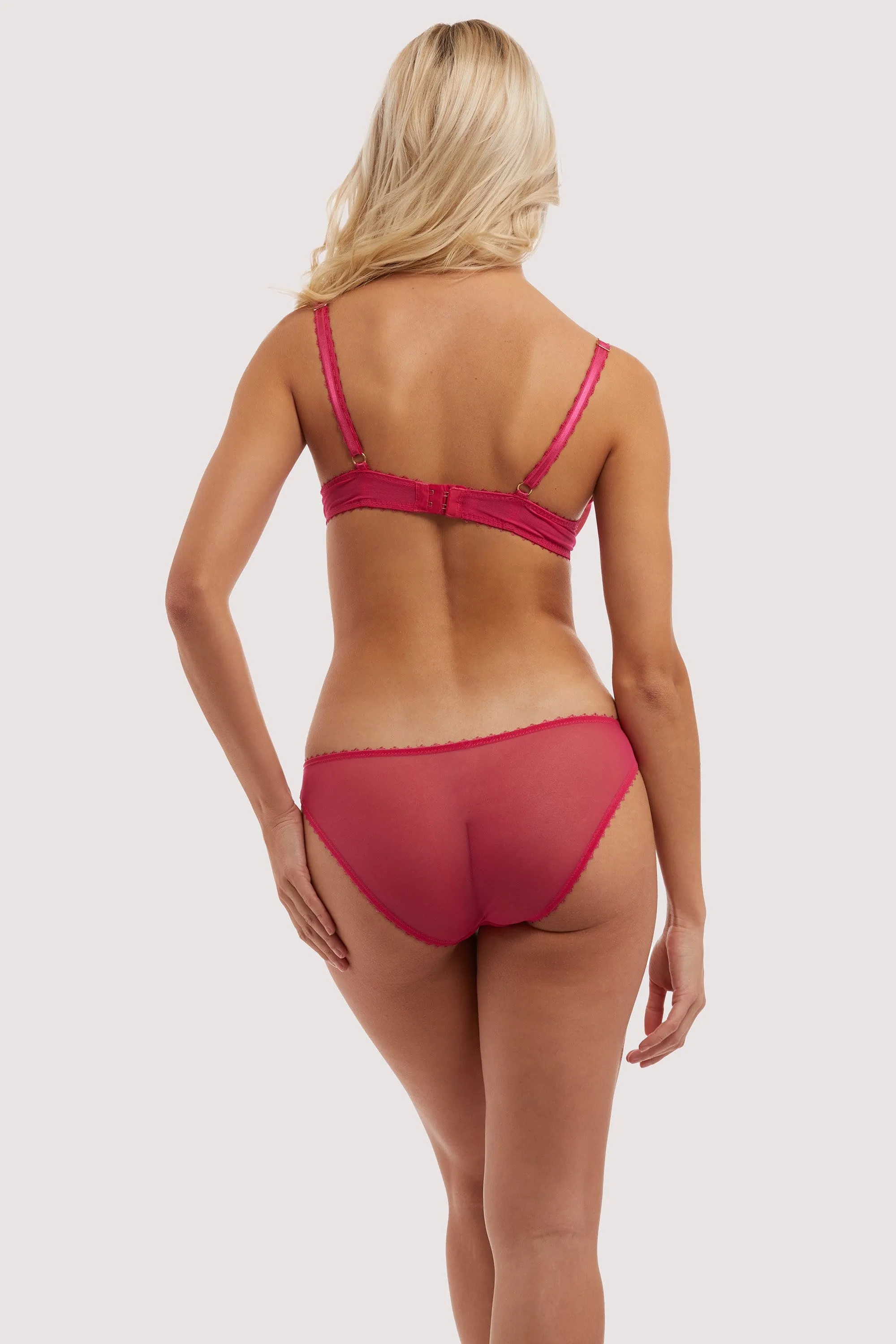 Grace Hot Pink Mesh Bra