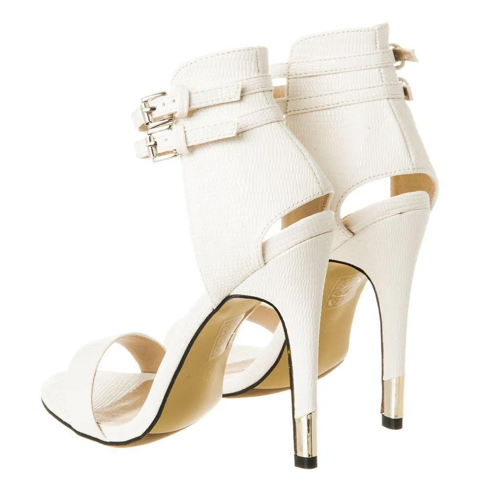 High Stiletto Heel Two Buckle Ankle Strap Sandal