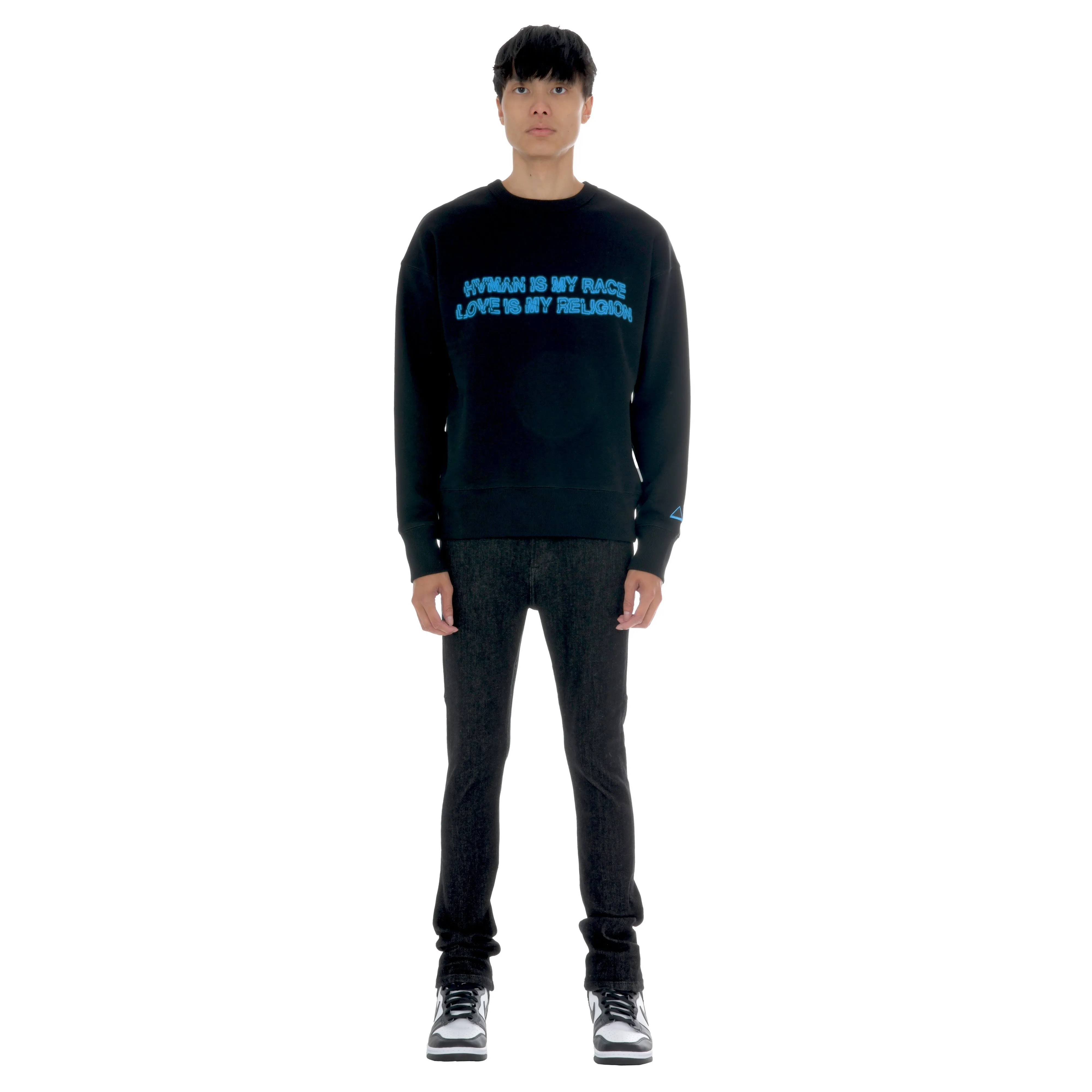 HVMAN CRYSTAL CREW SWEATSHIRT IN HVMAN LOVE