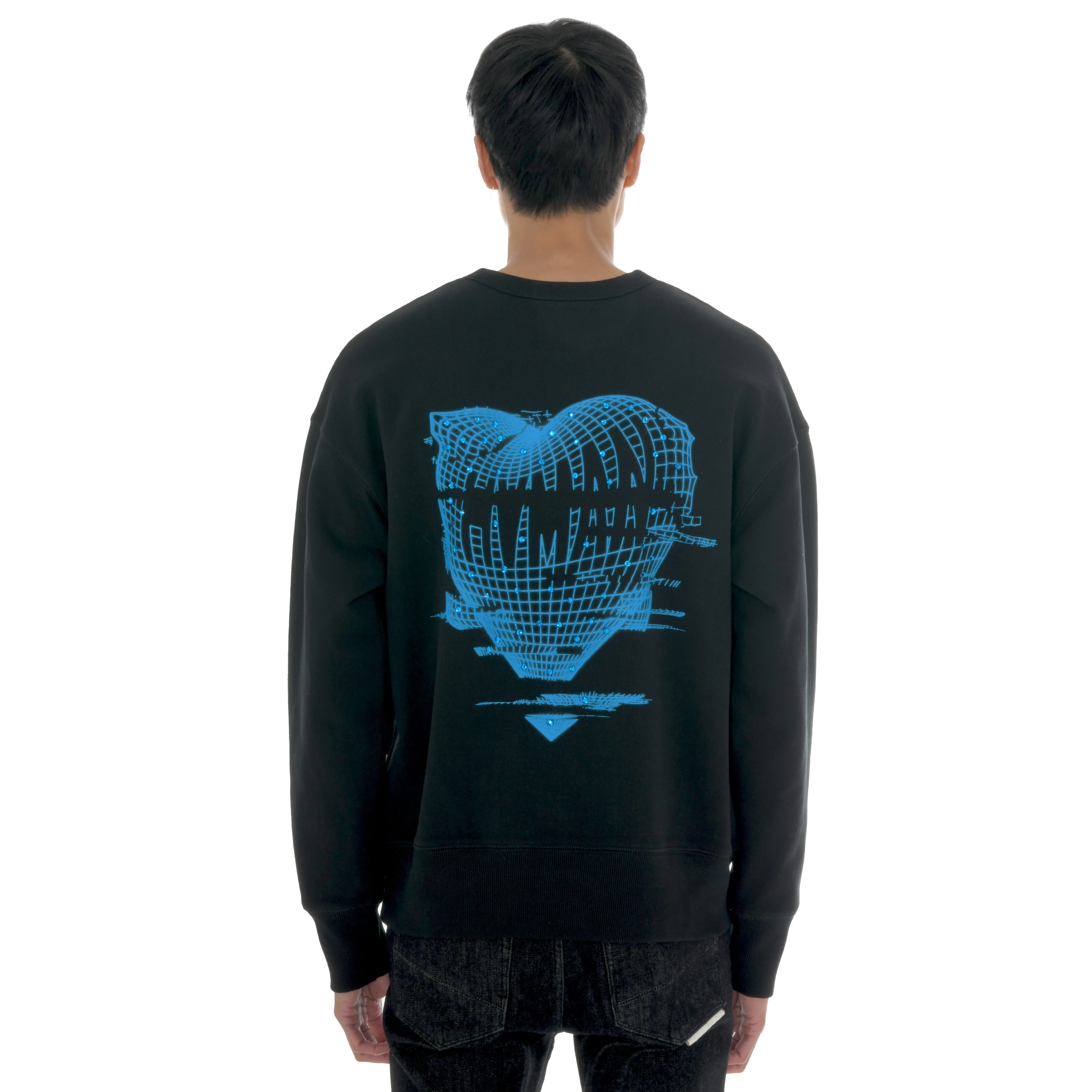 HVMAN CRYSTAL CREW SWEATSHIRT IN HVMAN LOVE