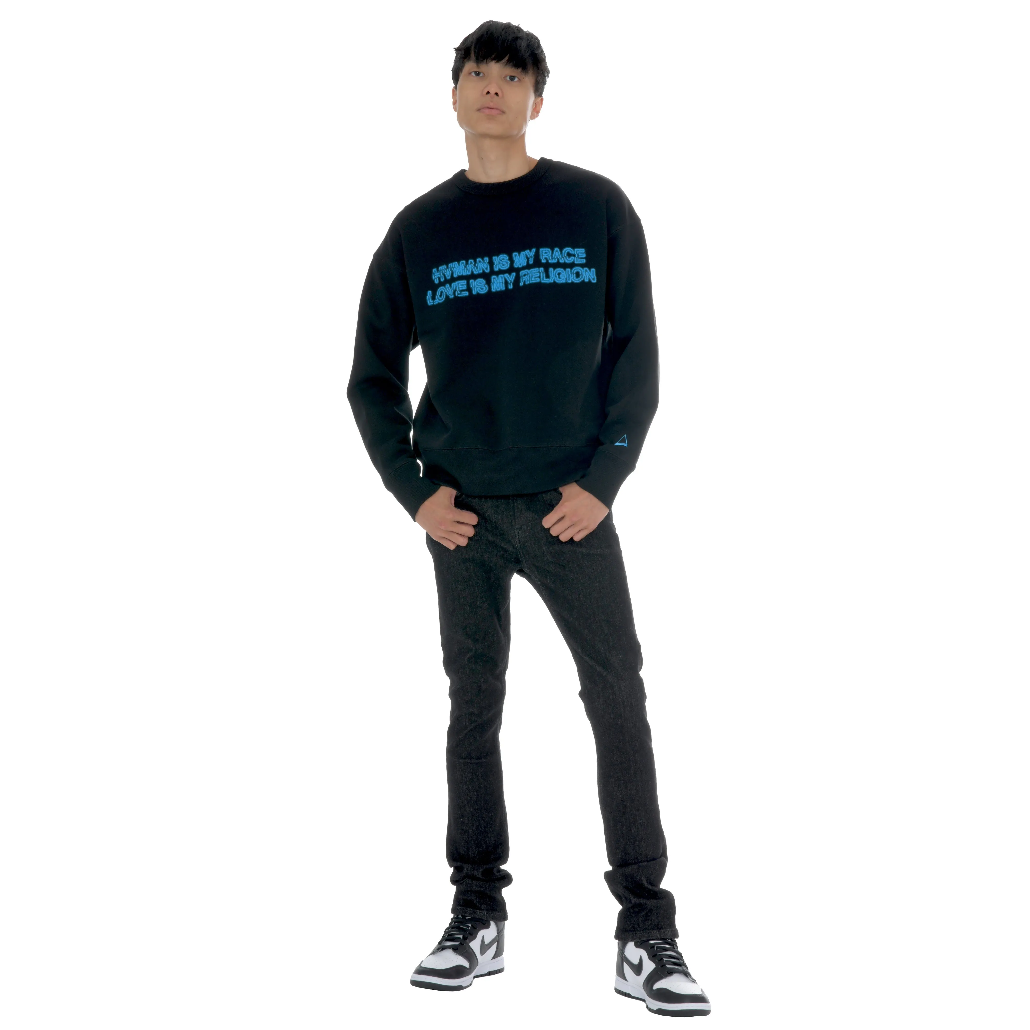 HVMAN CRYSTAL CREW SWEATSHIRT IN HVMAN LOVE