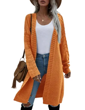 iB-iP Women's Oversize Cardigan Sweater Loose Casual Long Sleeve Solid Color Top