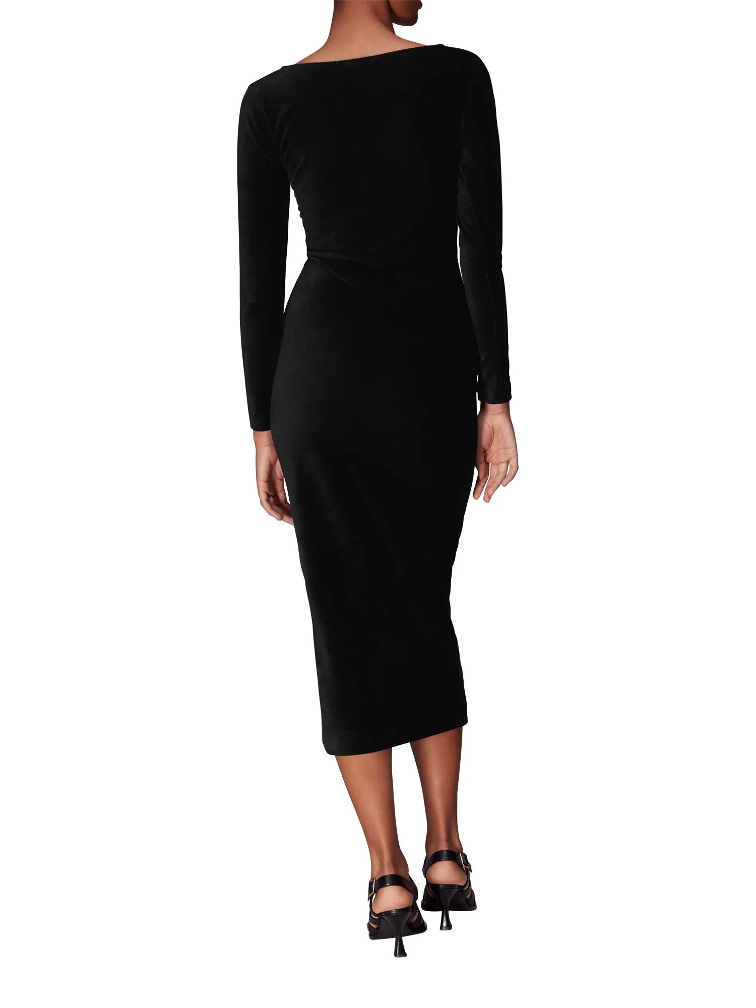 Jersey Velvet Midi Dress