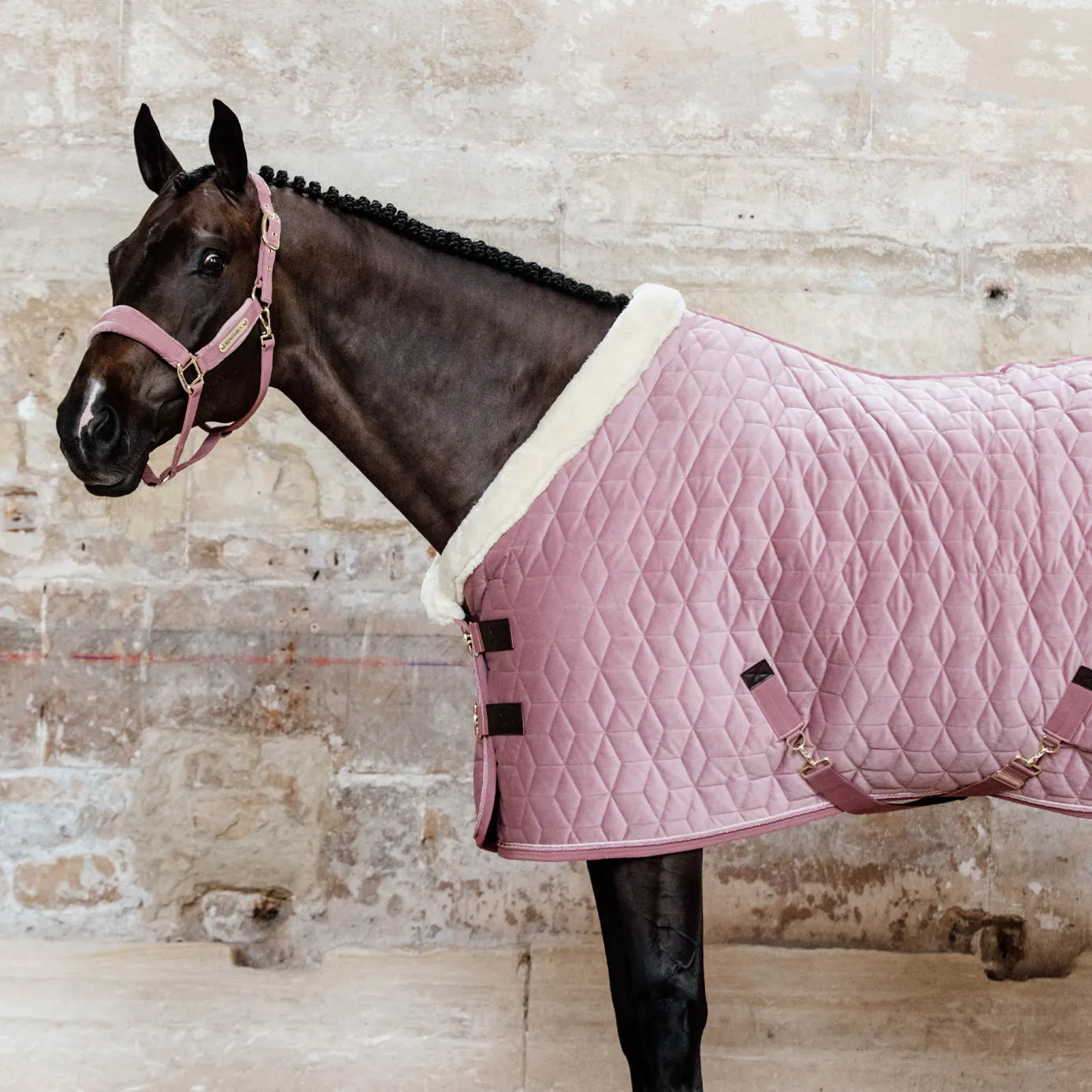 Kentucky Horsewear Velvet Show Rug - Old Rose