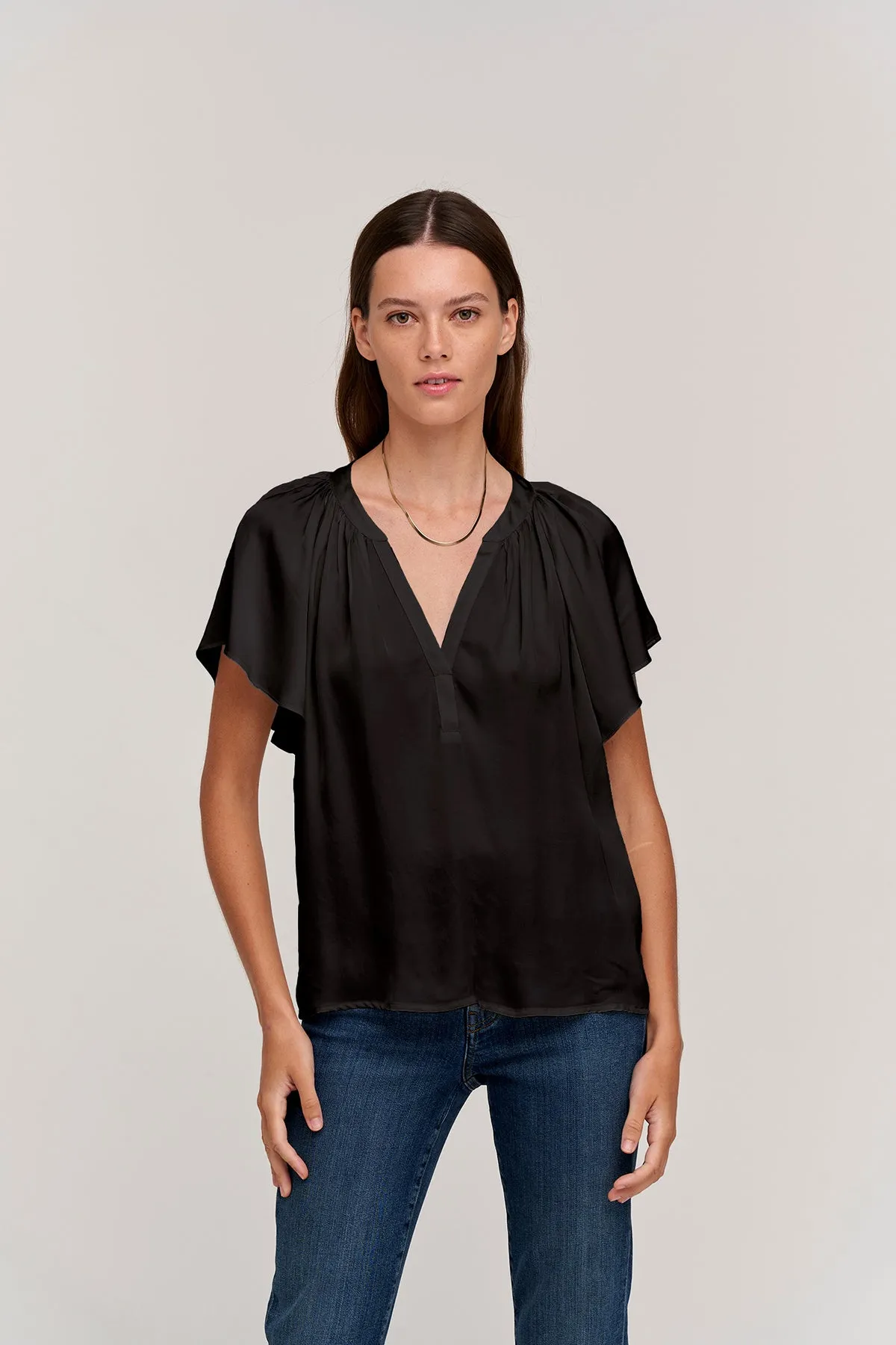 LORENA V-NECK BLOUSE