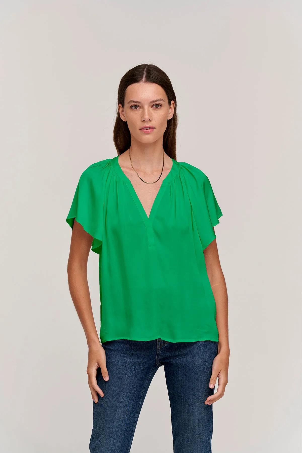 LORENA V-NECK BLOUSE