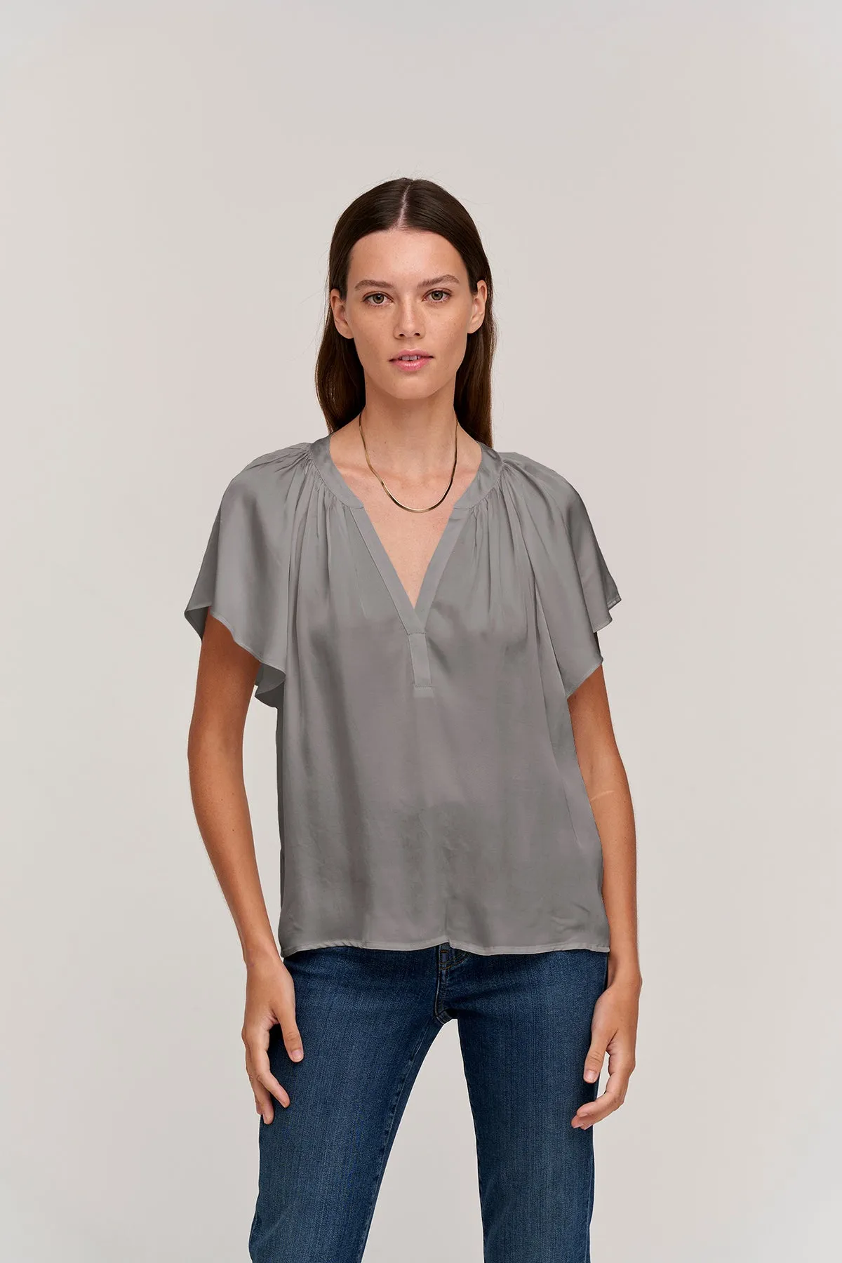 LORENA V-NECK BLOUSE