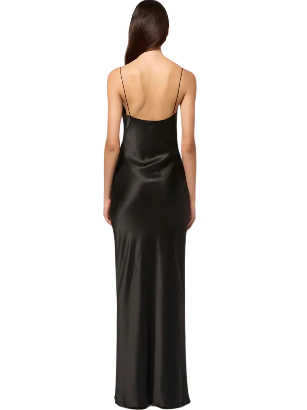 Michael Lo Sordo DRAPED CAMISOLE SLIP DRESS black