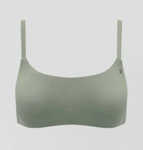 Microfibre scoop neck bralette [Sage]