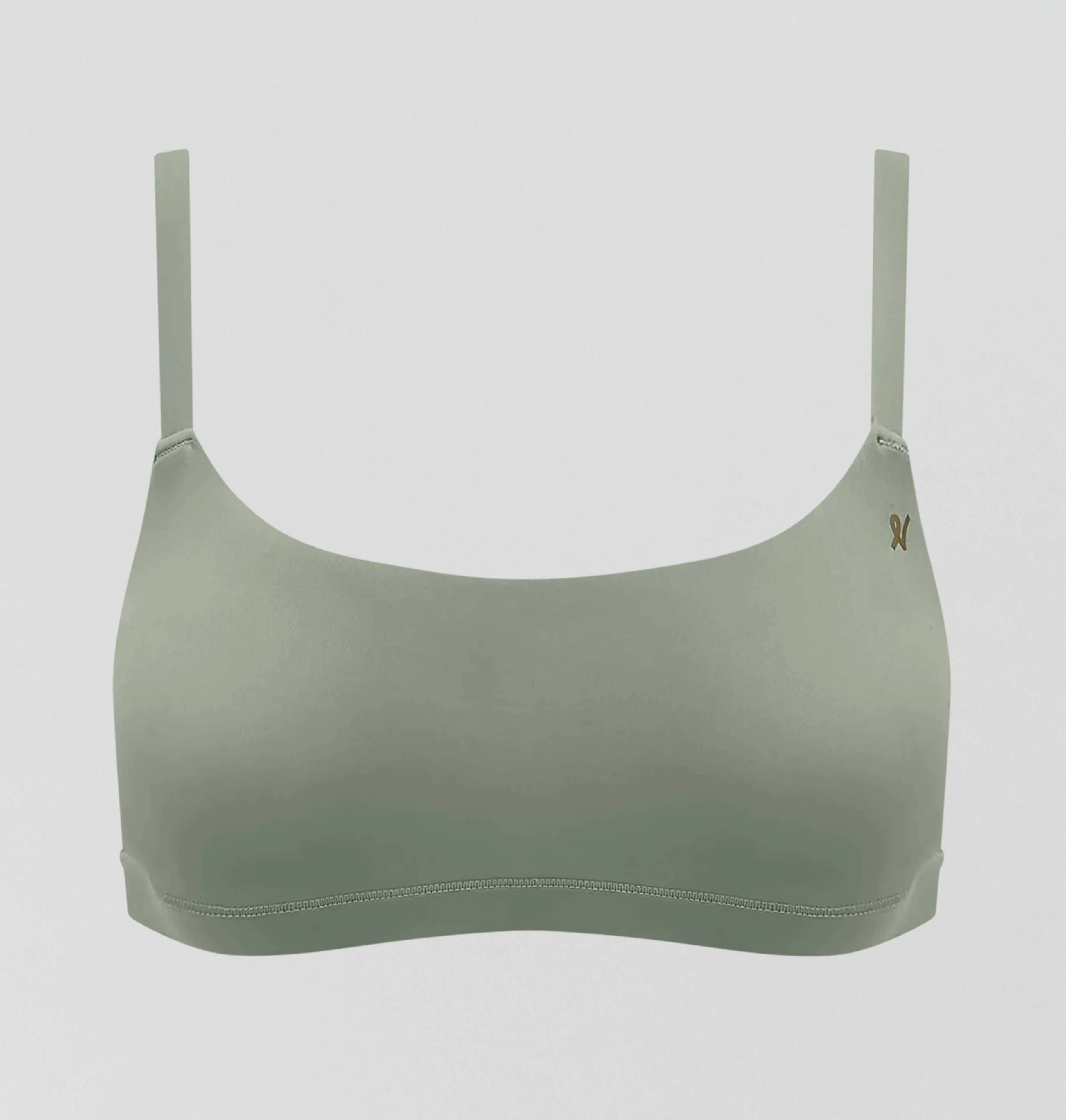 Microfibre scoop neck bralette [Sage]