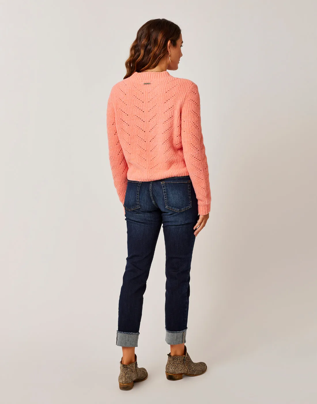 Monroe Sweater: Grapefruit Heather - FINAL SALE