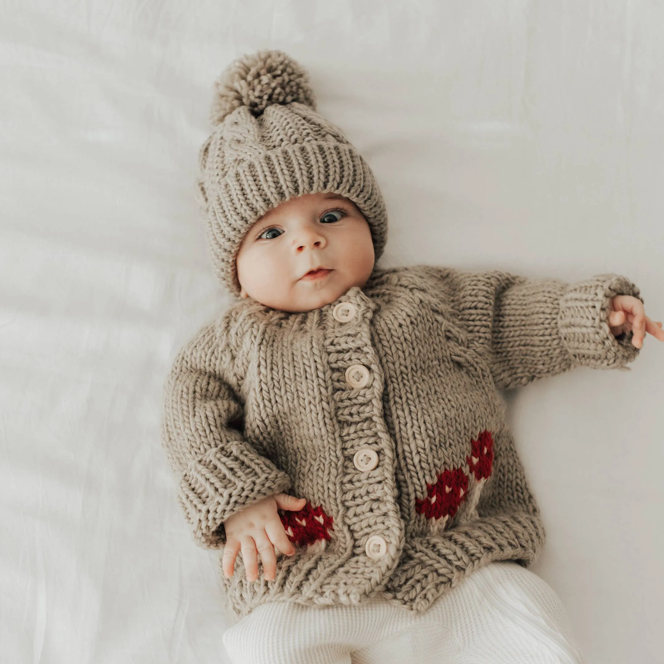 Mushroom Cardigan Sweater