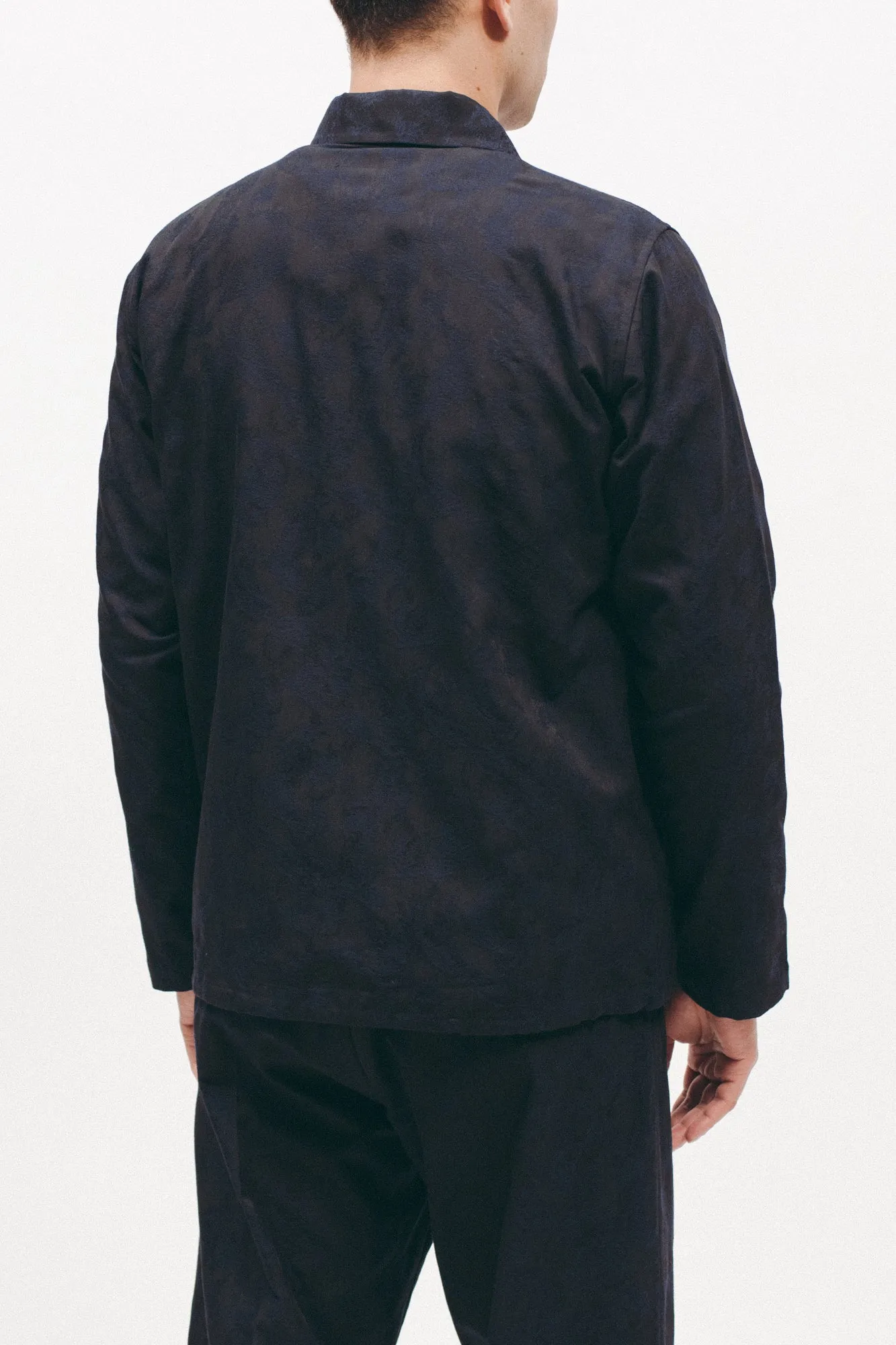 Paisley Zip Shirt - Navy