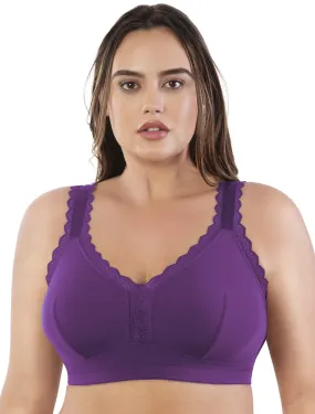 Parfait Dalis Bra Wirefree Bralette, Amethyst | Amethyst Lace Bralette | Amethyst Lounge Bra