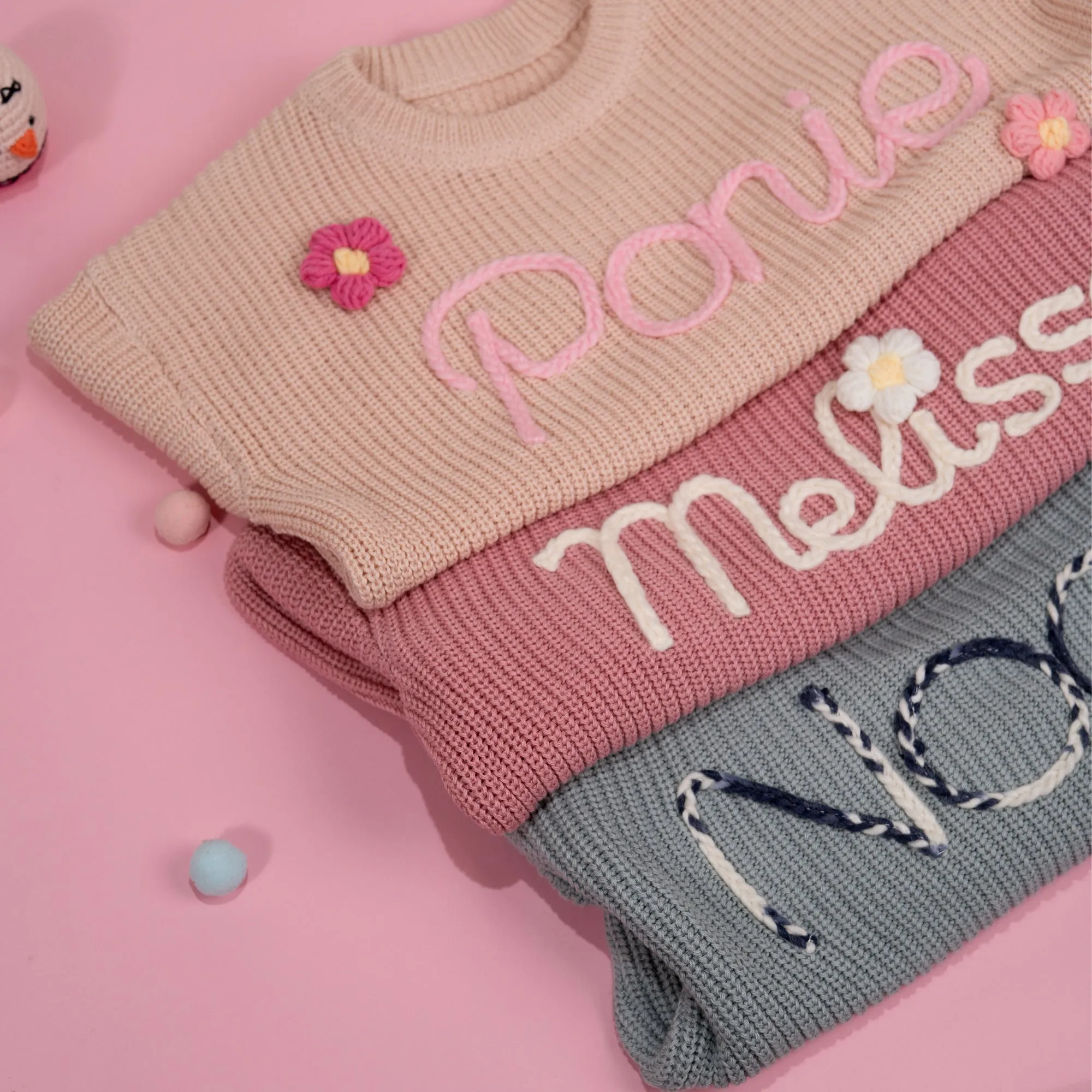 Personalized Baby Sweater With Name, Toddler Knit Sweater, Personalized Baby Gifts KS01