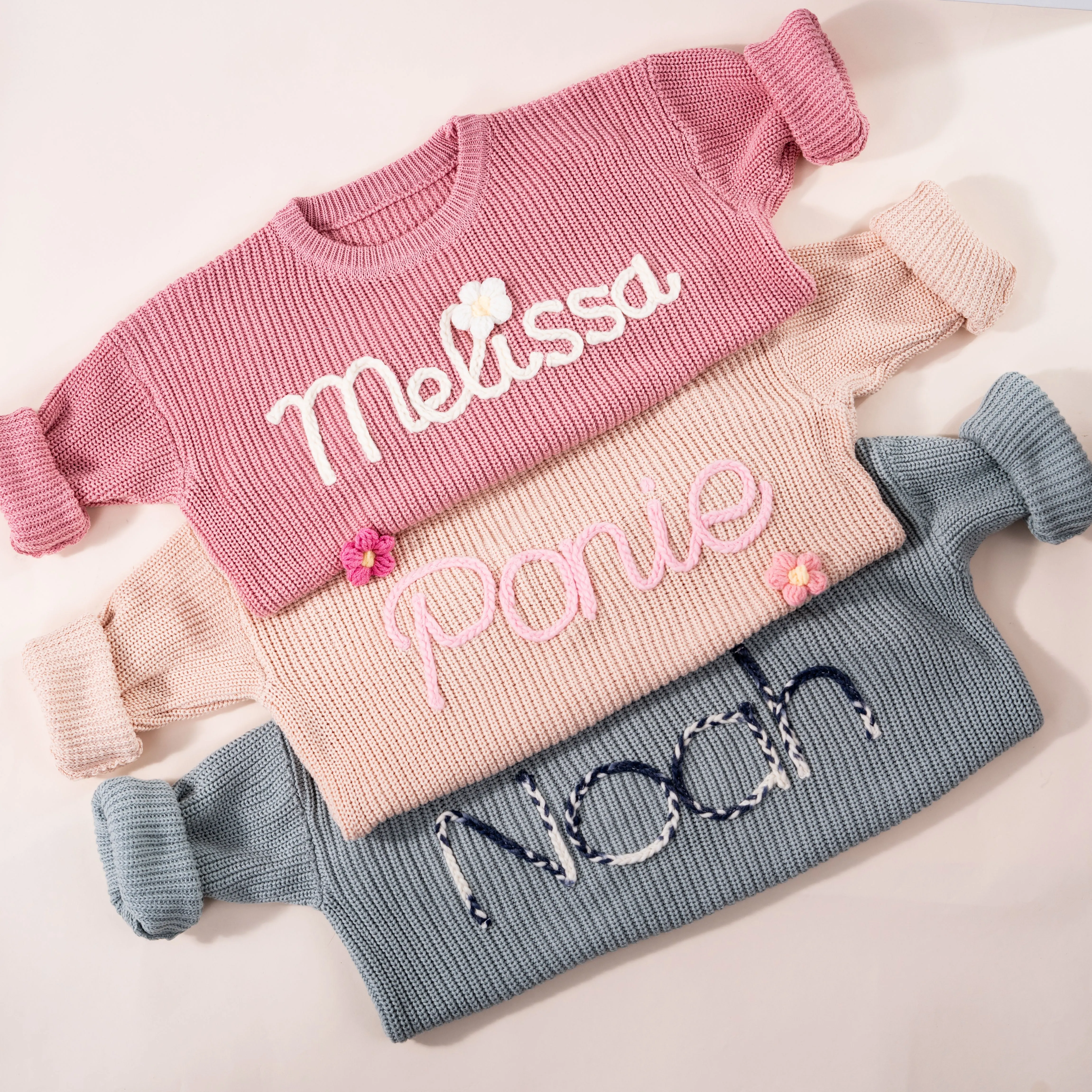 Personalized Baby Sweater With Name, Toddler Knit Sweater, Personalized Baby Gifts KS01